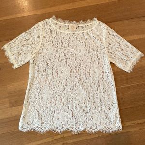 Anthropologie Lace Blouse short sleeve VanessaVirginia
